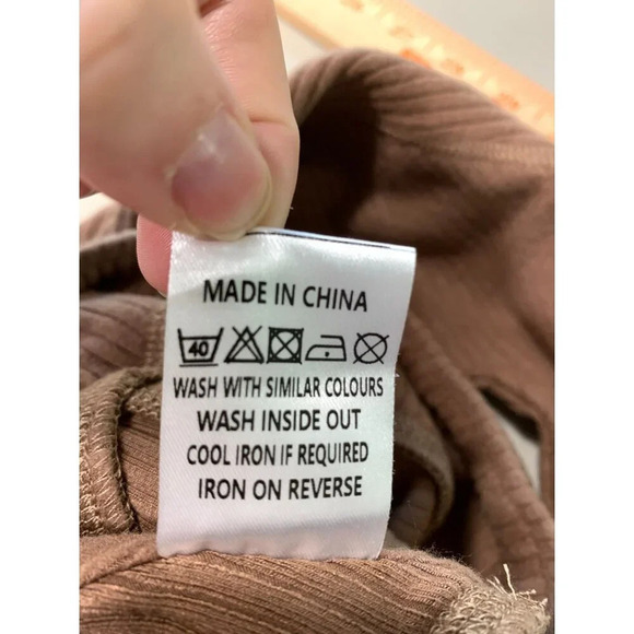 Area Stars Ribbed Flare Pants Womens Brown Size XS - Picture 5 of 10